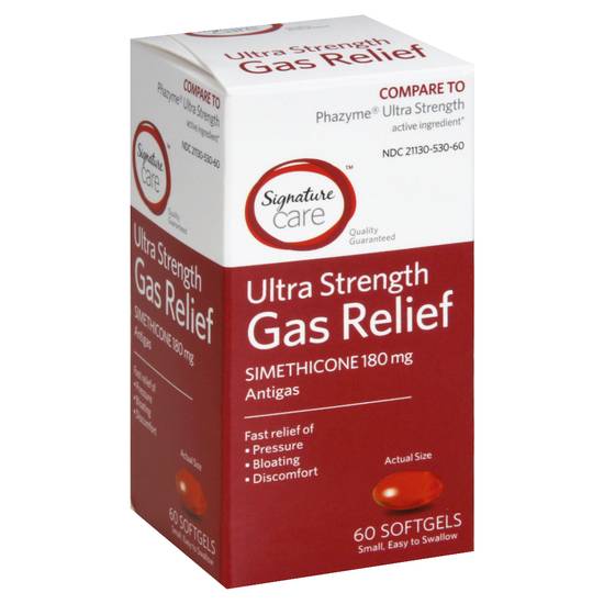 Signature Care Ultra Strength Gas Relief 180 mg Simethicone (60 softgels)