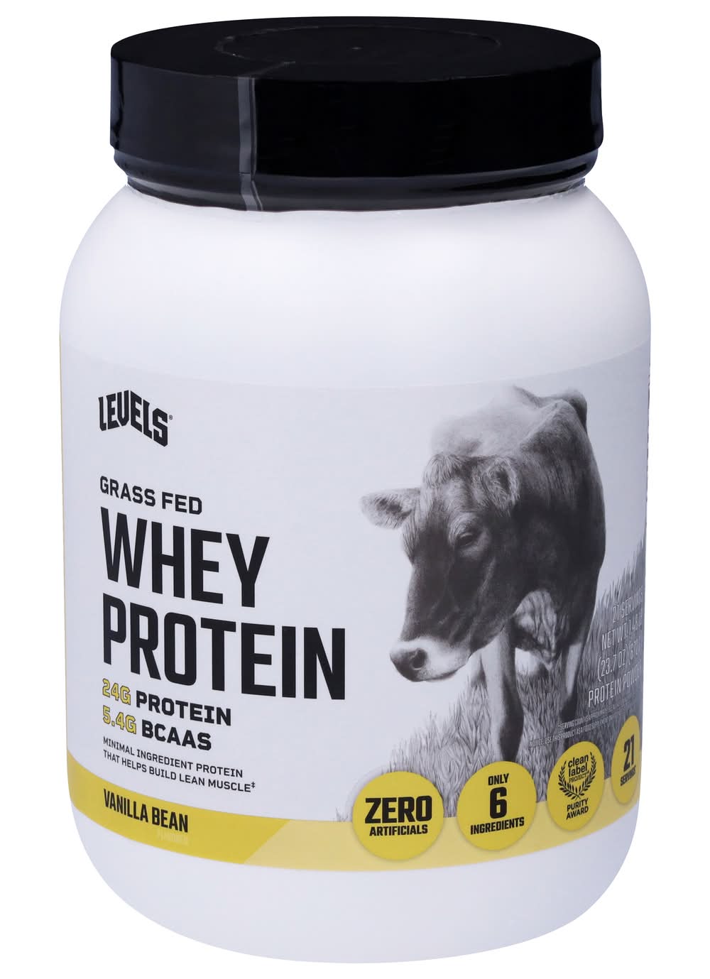 Levels Grass Fed Whey Protein Powder, Vanilla Bean (1.48 lbs)
