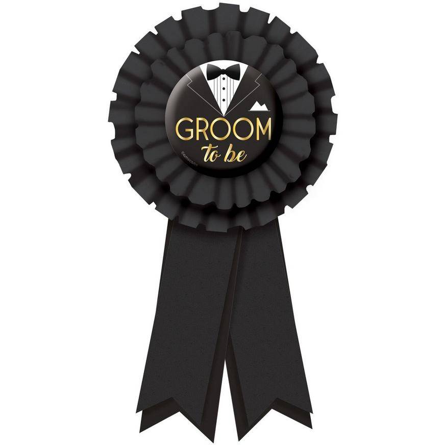 Party City Groom To Be Black Award Ribbon