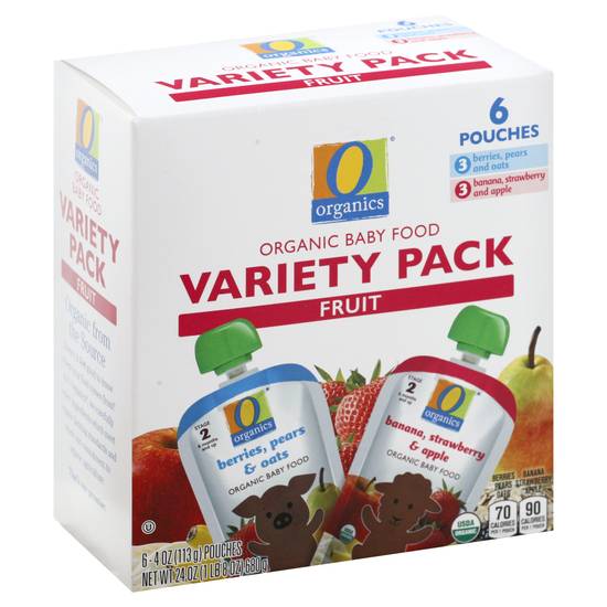 O Organics Organic Fruit Baby Food Variety pack (6 ct)
