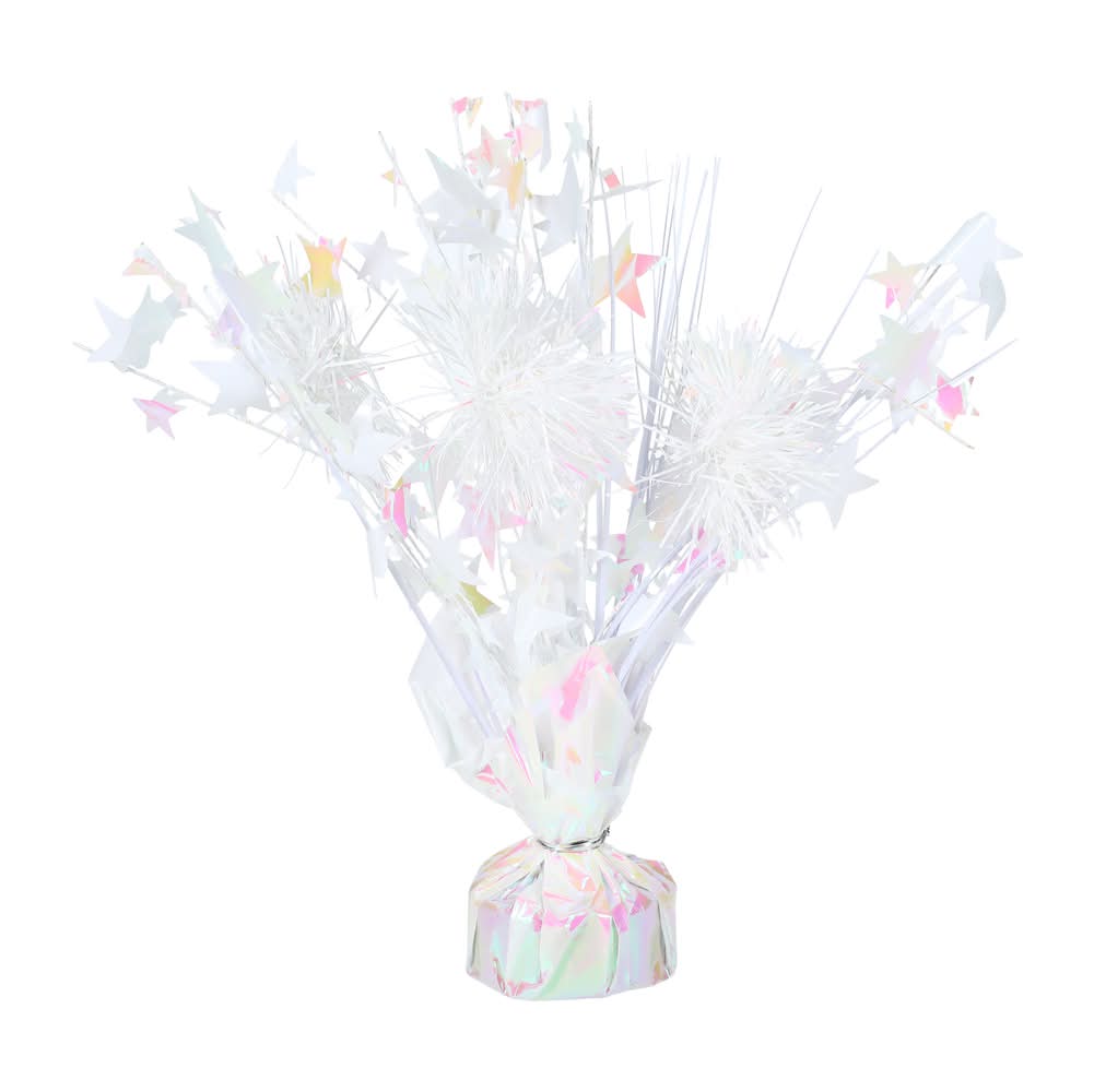 Starburst Balloon Weight White Multi