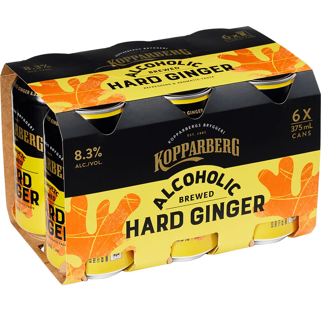 Kopparberg Brewed Ginger Cider 6x375 ml