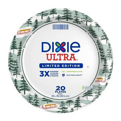 Holiday Dixie Ultra 10" Paper Plates - 20ct