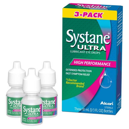 Systane Ultra Lubricant Eye Drops (3 ct, 10 ml)