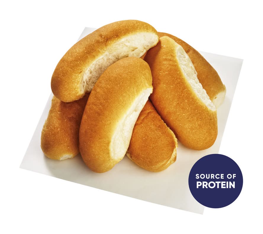 Coles Simply Hot Dog Rolls (450g, 6 pack)