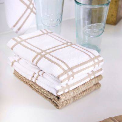 Kitchen smart toallas para cocina de algodón con diseño de cuadros en arena  (2 piezas), Delivery Near You
