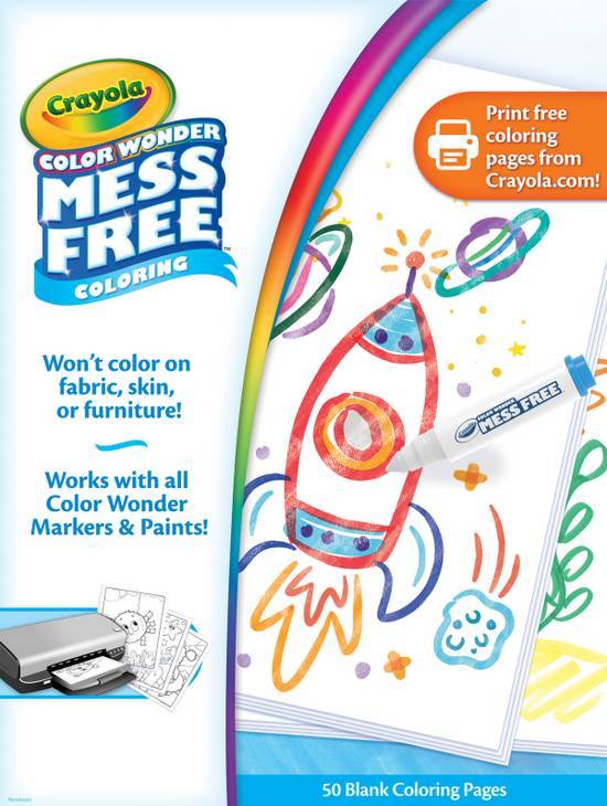 Crayola Color Wonder Mess Free Coloring, Blank Pages (50 ct)