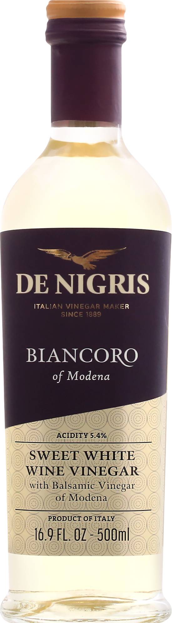De Nigris Biancoro Of Modena Sweet White Wine Vinegar