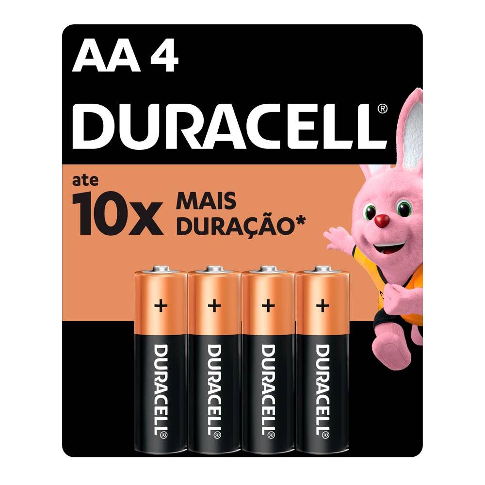 Duracell · Pilha alcalina aa (4 un)