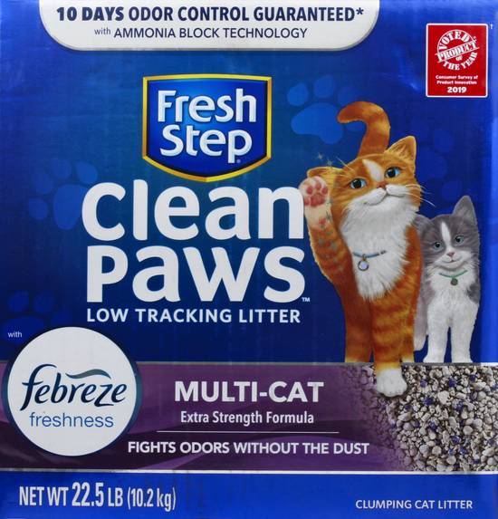 Fresh Step Clean Paws Calm Low Tracking Litter Clumping Cat Litter, 22.5 lb  - Foods Co.