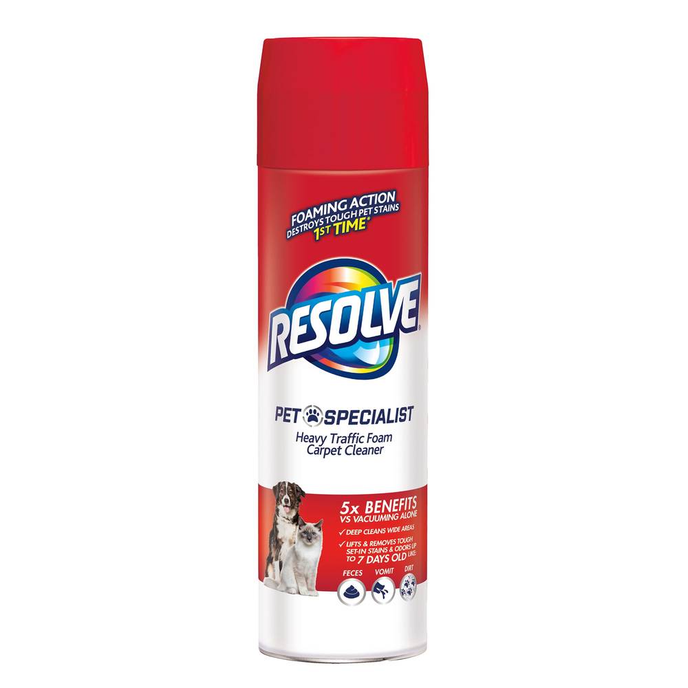 Resolve Pet Specialist Heavy Traffic Foam Carpet Cleaner (22 fl oz)