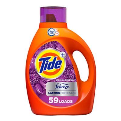 Tide He Plus Febreze Liquid Detergent Spring and Renewal