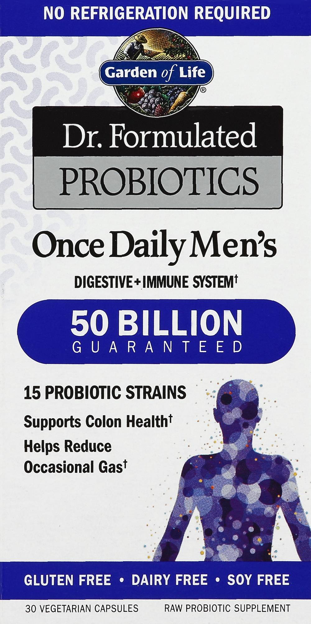 Garden of Life Once Daily Men's Probiotics Capsules (4.8 oz)