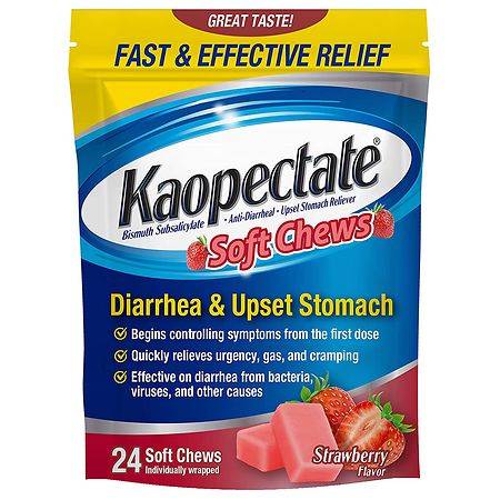 Kaopectate Diarrhea & Upset Stomach Soft Chews Strawberry - 24.0 ea