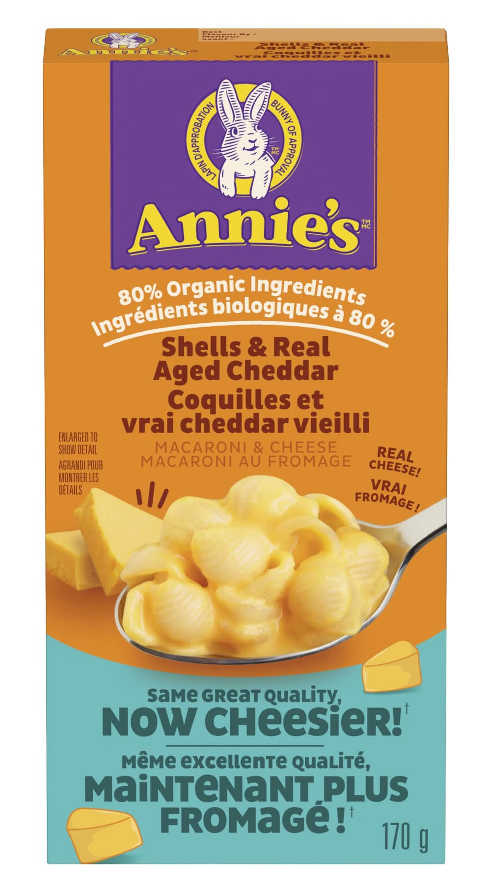 Annie's Organic Macaroni & Cheese, Shells & Real Aged Cheddar (170 g)