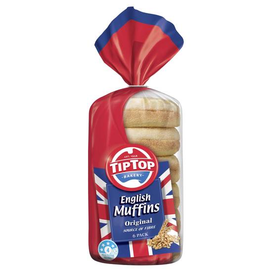 Tip Top English Muffins Original (6 Pack) 400g