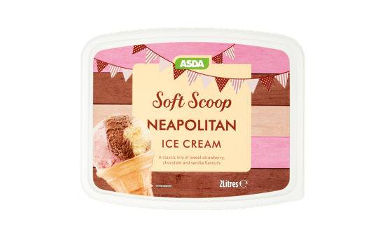 Asda Soft Scoop Neapolitan Ice Cream 2 Litres