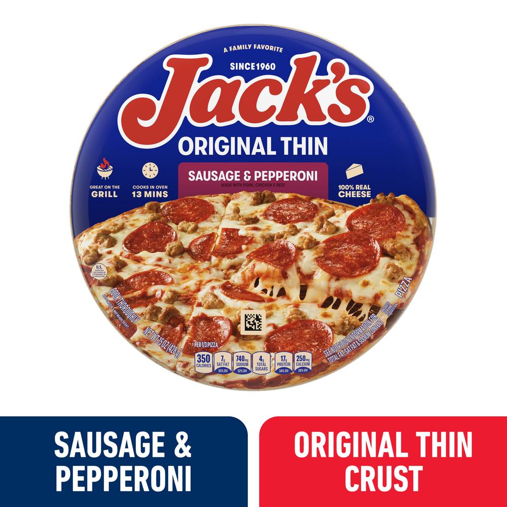 Jack's Original Thin Sausage & Pepperoni Pizza