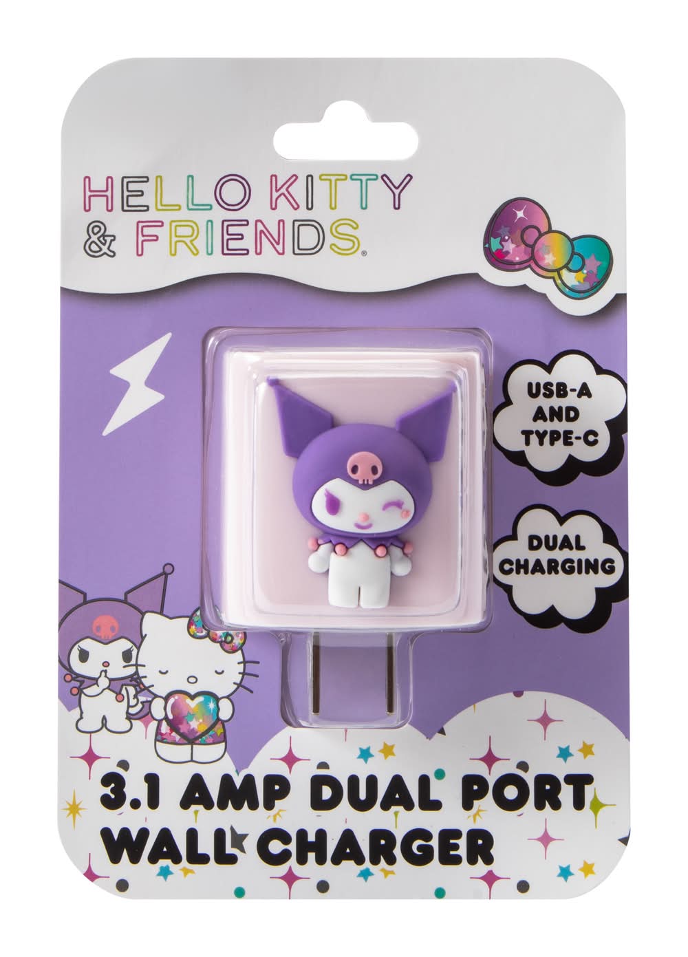 Hello Kitty And Friends® Dual Port 3.1Amp Wall Charger Kuromi