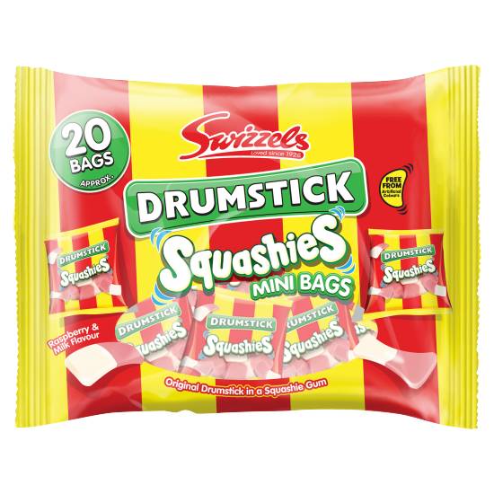 Swizzels Drumstick Squashies Mini Bags Raspberry & Milk Flavour