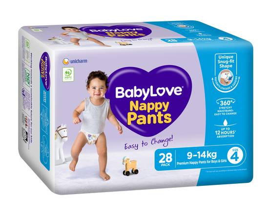Babylove Nappy Pants Size 4 (9-14kg) 28 pack