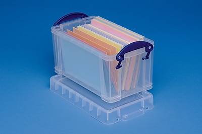 Really Useful Box Snap Lid Storage Tote, Clear