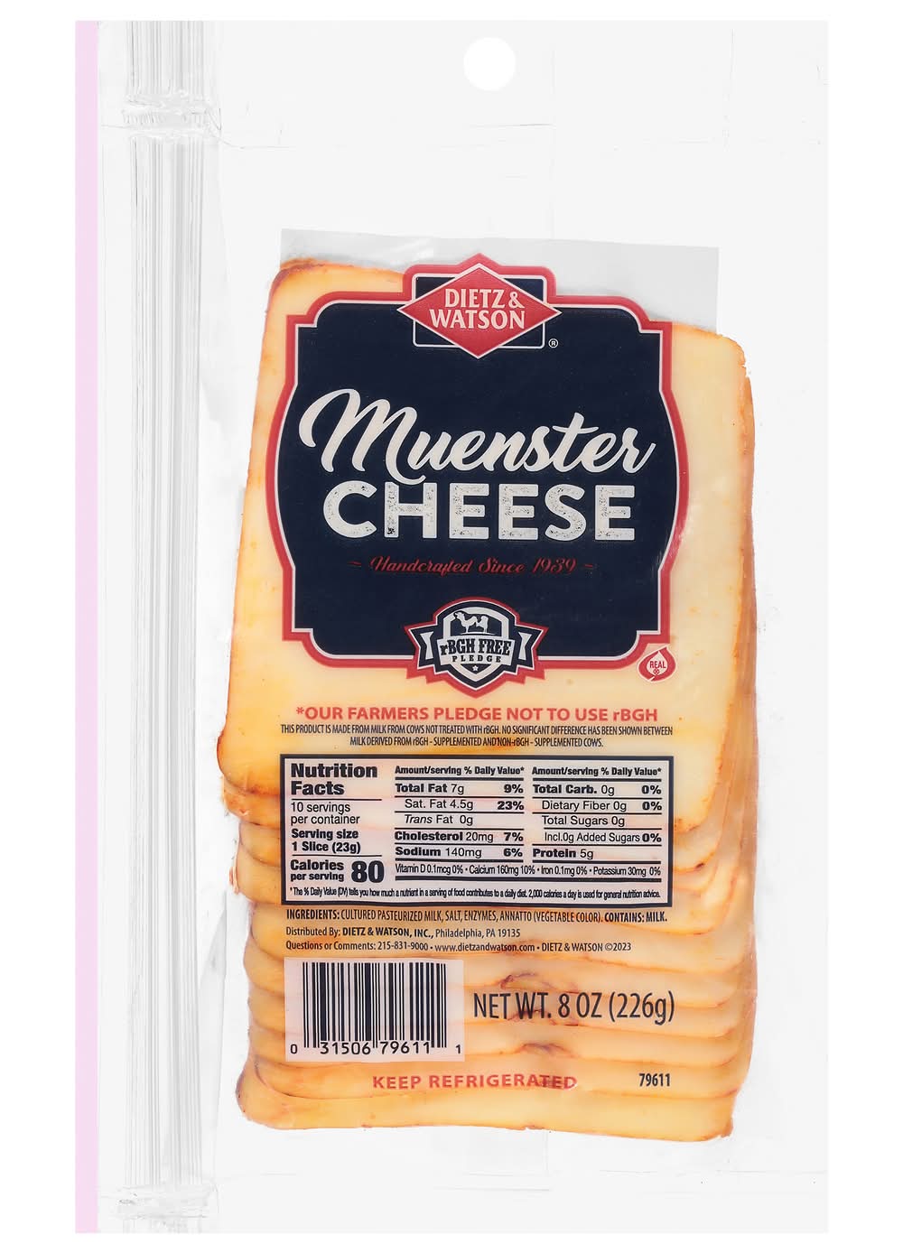Dietz & Watson Muenster Cheese (8 oz)
