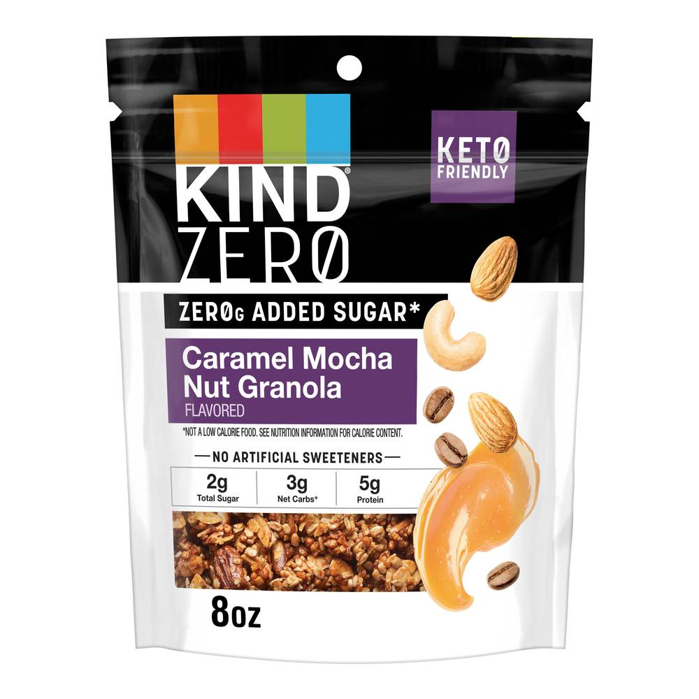 KIND Zero Added Sugar Nut Granola With Almonds Cashews & Coconut, Caramel Mocha Nut Granola (8 oz)