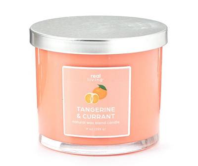 Tangerine & Currant 2-Wick Coral Colored Glass Candle, 9 Oz.