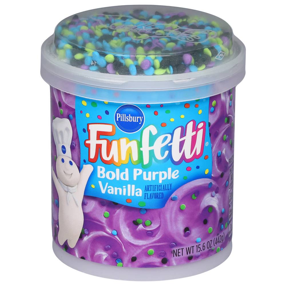 Pillsbury Funfetti Bold Purple Vanilla Frosting (15.6 oz)