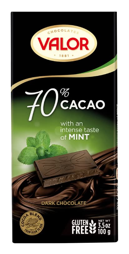 VALOR-70%薄荷黑巧克力片(100g/片)