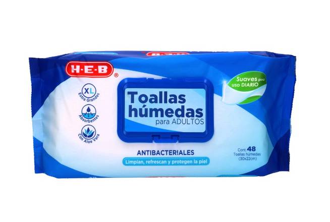 Toallas Húmedas Para Adultos, Talla XL, Members Mark. 48 (Unidades