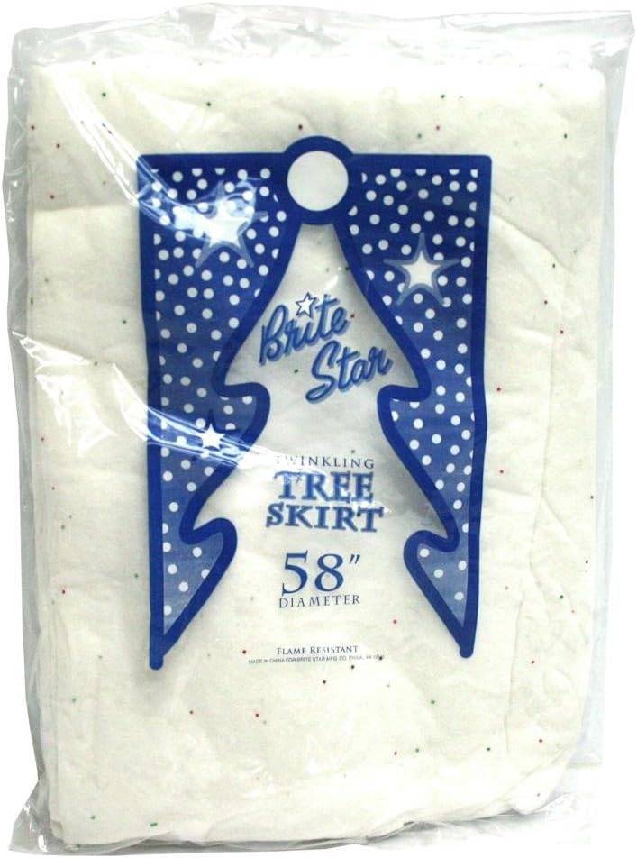 Brite Star Twinkling White Tree Skirt - 58 In Diameter