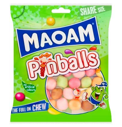 MAOAM Fruit & Cola, Pinballs Chewy Sweets Bag (140g)