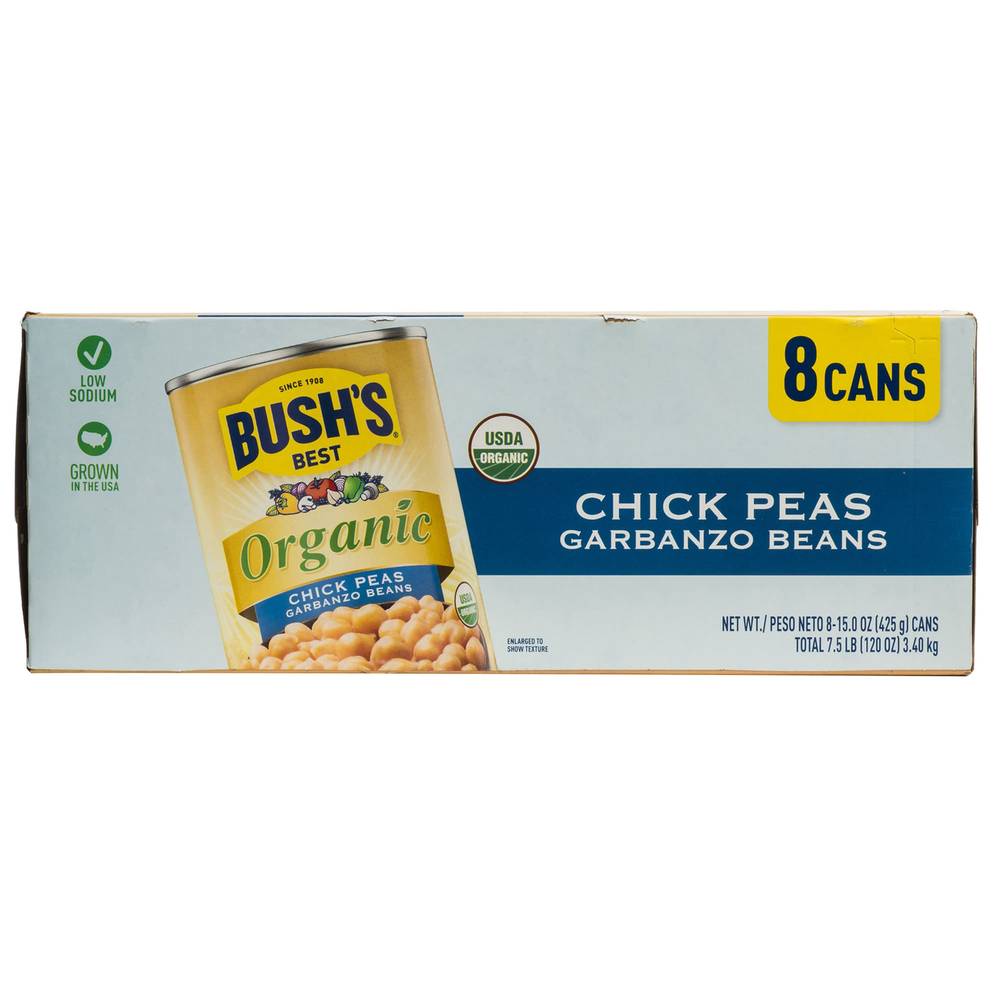 Bush's Organic Chick Peas Garbanzo Beans (8 ct)