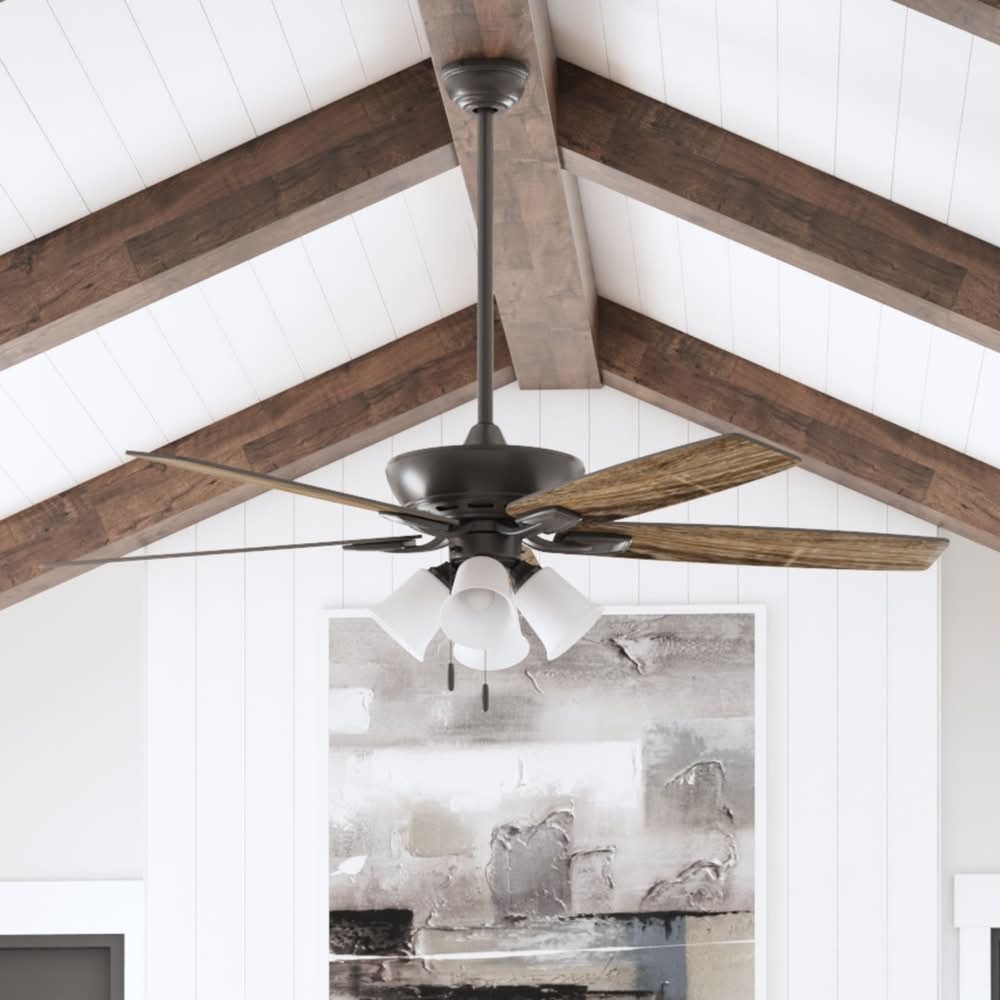 Harbor Breeze Macon Bay 62-in Bronze Ceiling Fan With Light Chain