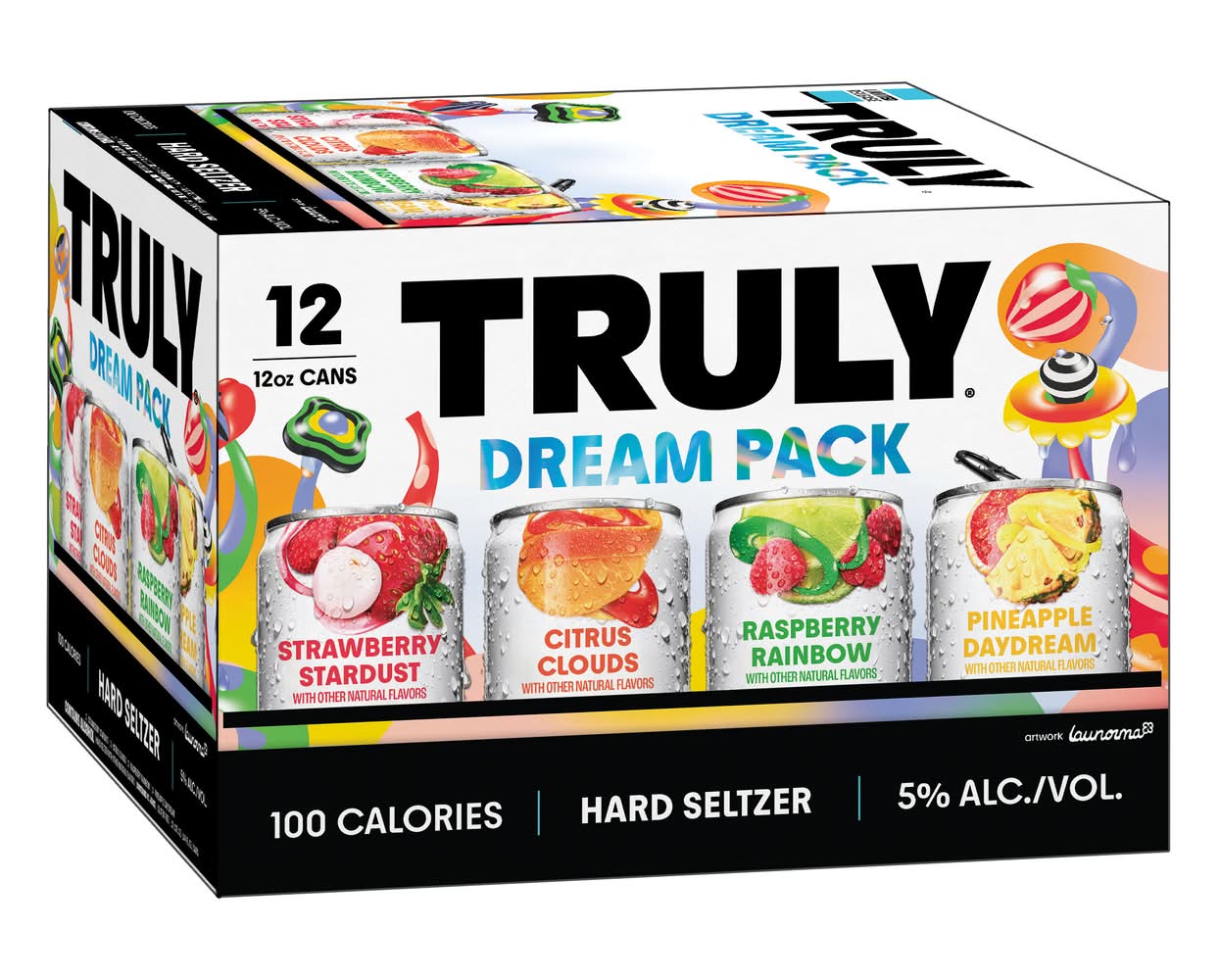 Truly Getaway Hard Seltzer Variety pack, Assorted (12 x 12 oz)