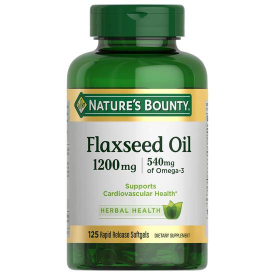 Nature's Bounty Flax Oil 1200 mg Gel (125 ct )