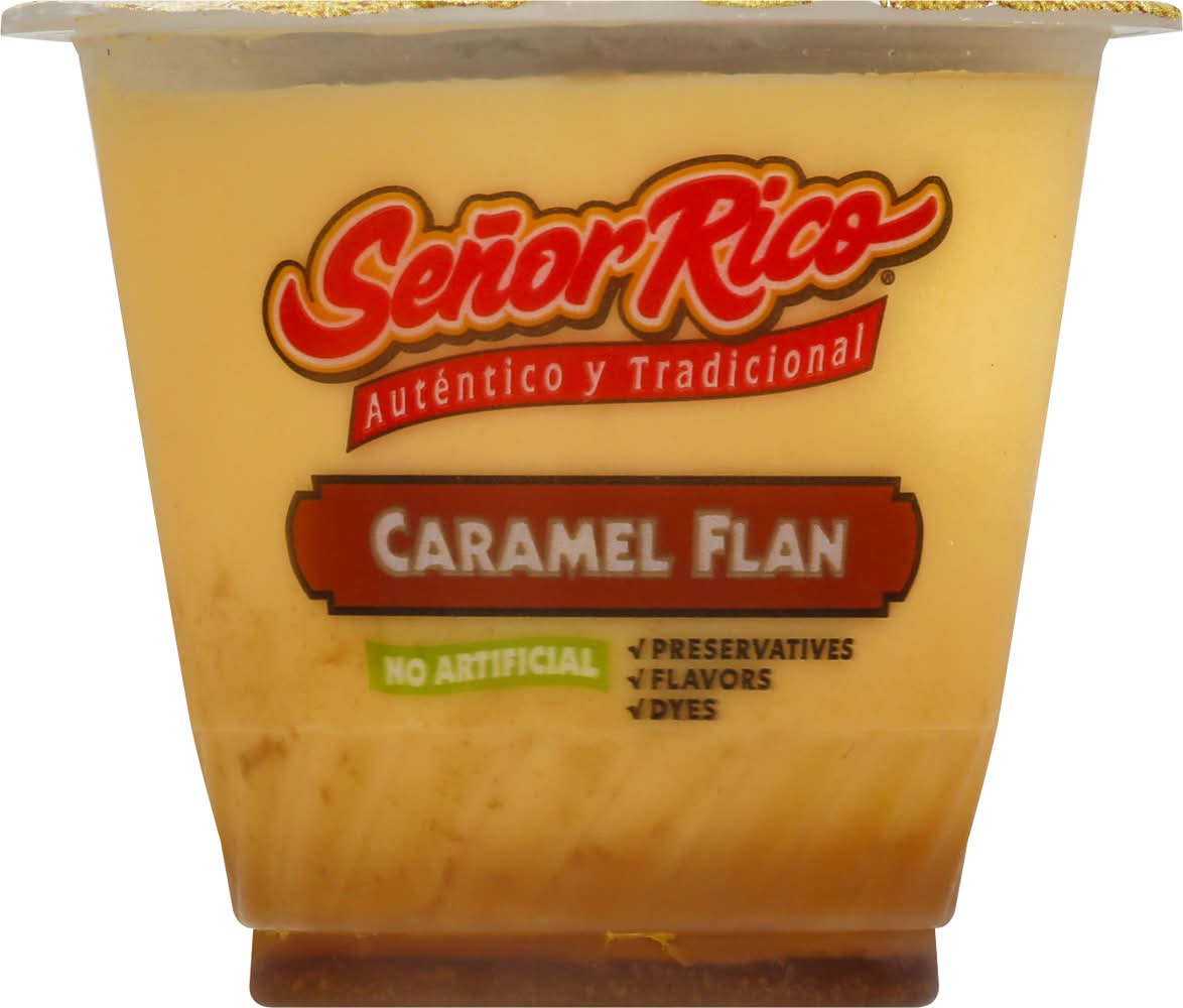 Senior Rico Caramel Flan No Artificial Flavors or Dyes (8 oz)