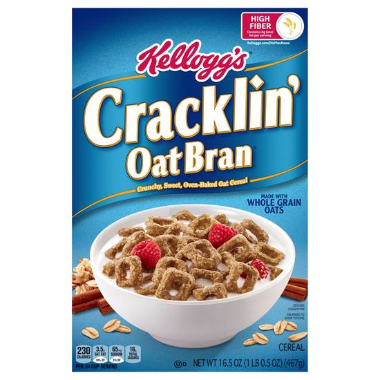 Kellogg's Cracklin' Oat Bran Original Breakfast Cereal