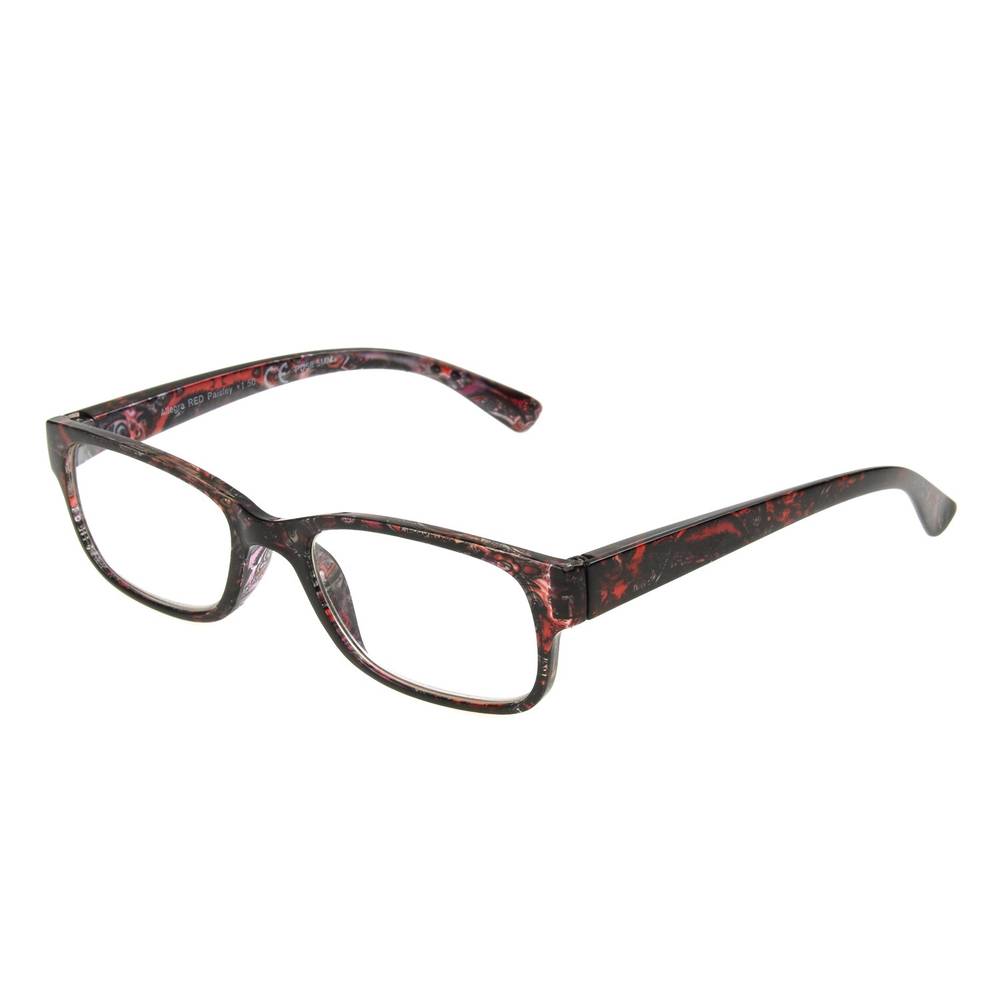 Foster Grant Sight Station Allegra Red Reading Glasses, 1.00