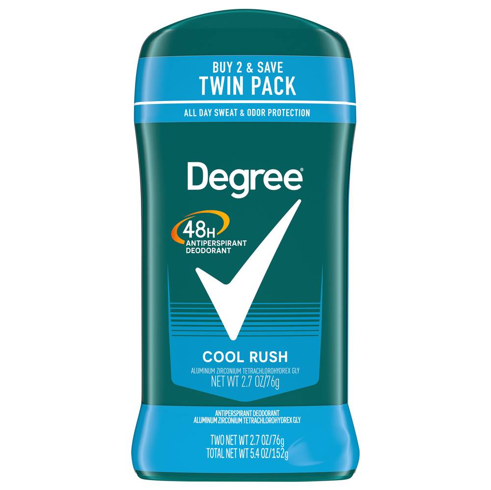 Degree Antiperspirant Deodorant For Man, Cool Rush (2.7 oz, 2 ct)