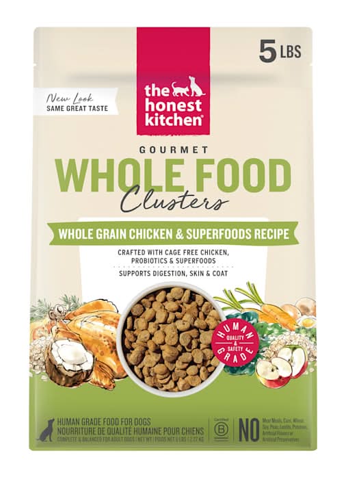 The Honest Kitchen Gourmet Whole Food Clusters Whole Grain Chicken & Superfoods Recipe Dog Food, 5 lbs.