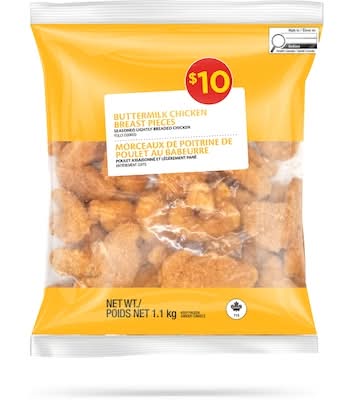 Lightly Breaded Chicken Breast Pieces, Buttermilk (1.1 kg)