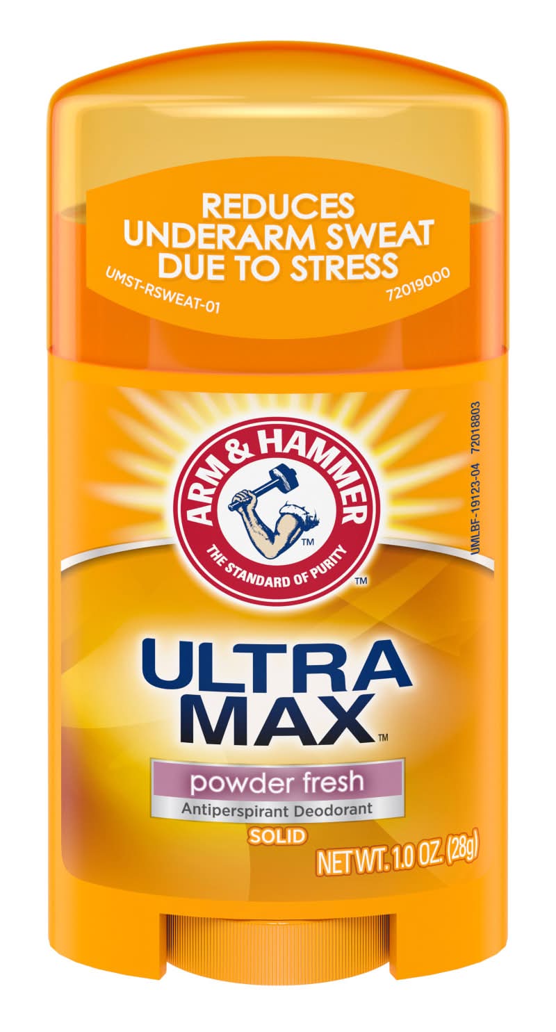 Arm & Hammer Ultra Max Solid Powder Fresh Antiperspirant Deodorant (1 oz)