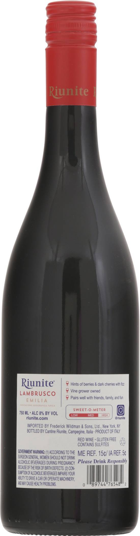 Riunite Lambrusco Red Wine (750 ml)