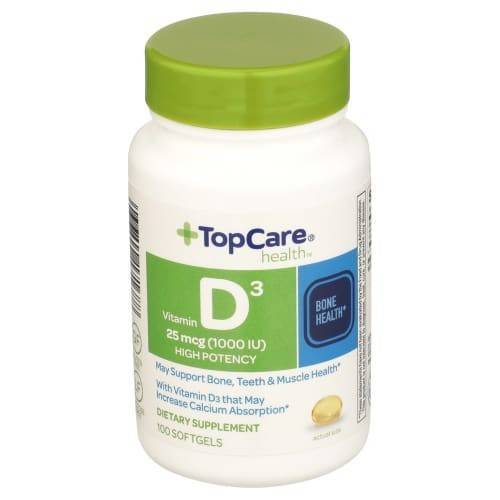 TopCare Vitamin D3 25 Mcg 1000 Iu