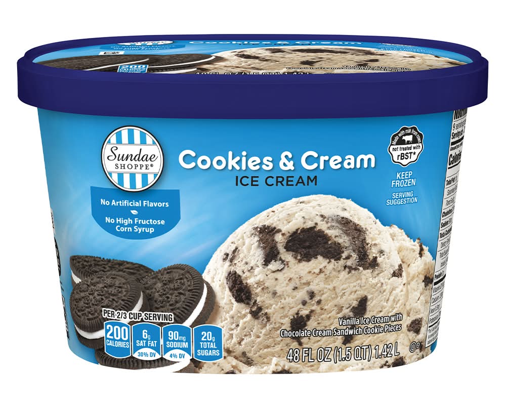 Sundae Shoppe Cookies and Cream Ice Cream