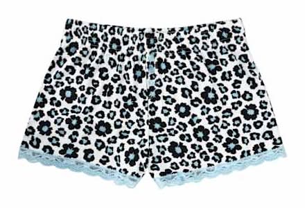 Juniors Pajama Shorts Large Flowers