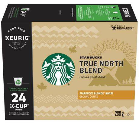 Starbucks capsules de mélange nordique k-cup (24 cont., 288 g) - true north blend k-cup pods (24 units)